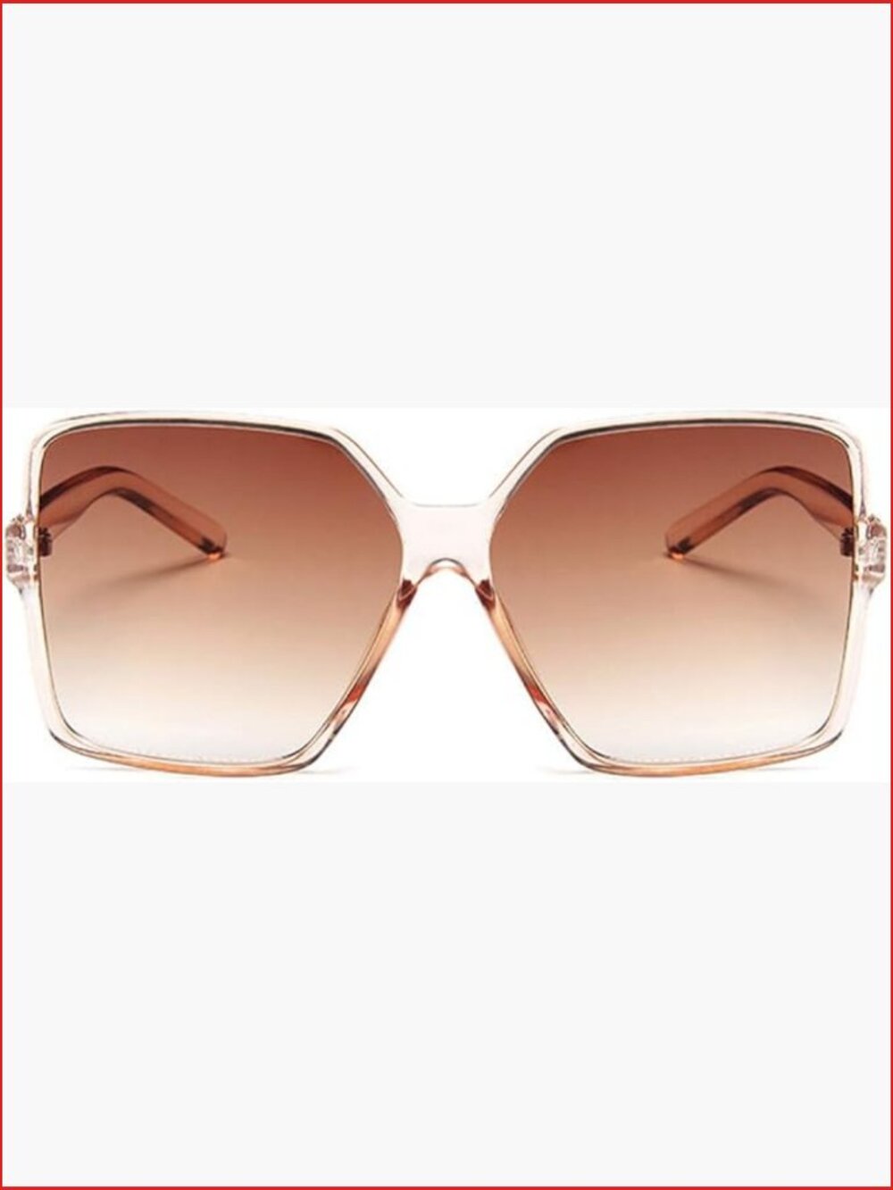 Oversized Square Sunglasses UV400 Protection Polycarbonate Lens